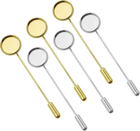 Amazon.com: 20pcs Flat Round Tray Lapel Pin Round Tray Safety Pins
