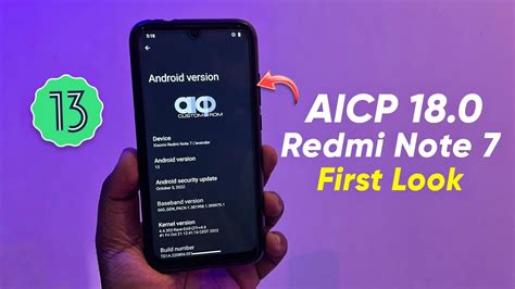 AICP 18 0 Android 13 First Look On Redmi Note 7 AICP 18 0 Rom Review