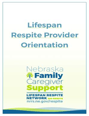 Fillable Online Original State Lifespan Respite Programs As Best