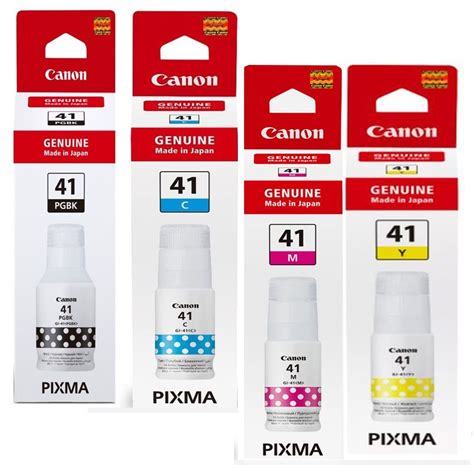 Genuine Canon GI41 Ink Bottle, GI-41PGBK, GI-41C, GI-41M, GI-41Y ...