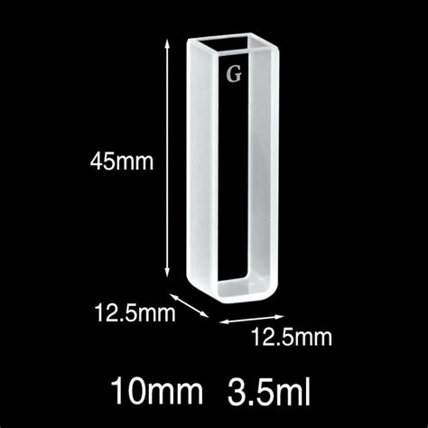 Op Mm Standard Optical Glass Cuvettes Clear Windows Cotslab