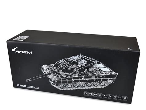 RC Panzer Leopard 2A6 1 16 Advanced Line IR BB Amewi Metallgetriebe 2 4