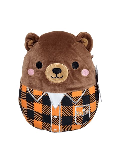 Squishmallows Official Kellytoys Plush 7 5 Inch Omar The Bear Plaid