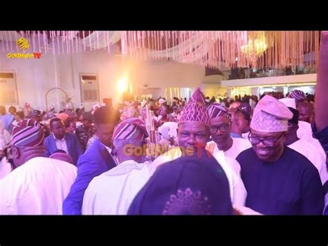 ARRIVAL OF EX GOV IBIKUNLE AMOSUN AT THE 60TH BIRTHDAY CEREMONY OF