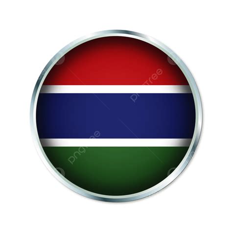 The Gambia Round Flag Design Vector The Gambia The Gambia Flag The Gambia National Flag Png