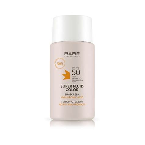 Babe Sunscreen Super Fluid Color Слънцезащитен флуид за лице с цвят SPF50 x50 мл