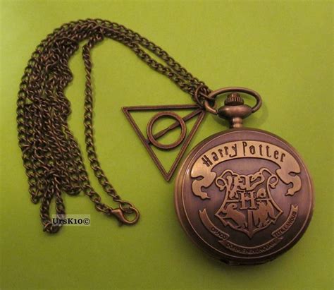 Neu Taschenuhr Mit Deckel Und Kette In Bronze Harry Potter Kaufen Auf