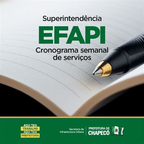 Utilissima Efapi - Superintendência da Efapi Chapecó divulga cronograma de serviços - ClicRDC