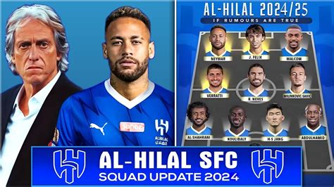 Al Hilal Sfc Club Full Squad Saudi Pro League Venha Sentir A