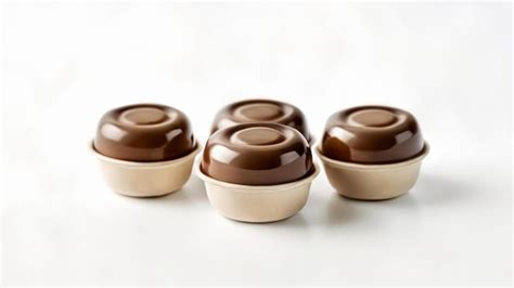 Premium Photo | Four small bowls with lids perfect for portion control