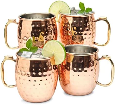 Amazon PG Copper Rose Gold Plated Stainless Steel Moscow Mule Mug