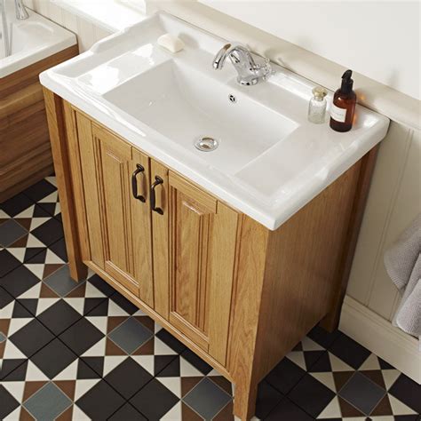 Grenville American Oak Solid Wood Vanity Unit Available Online Now