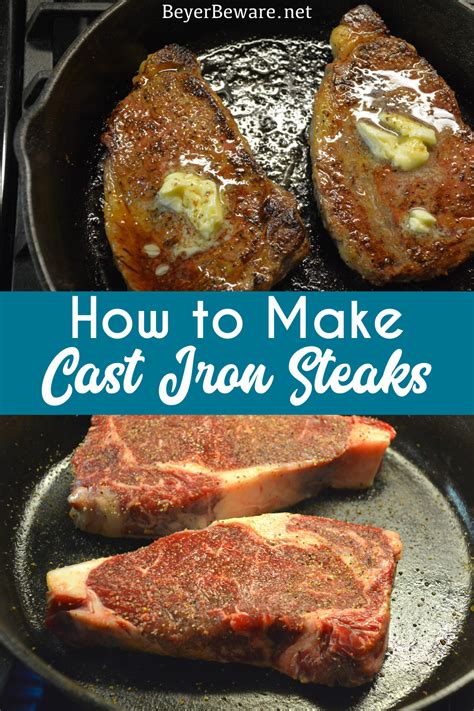 Cast Iron Skillet Steaks How To Make A Steak On The Stove And In The