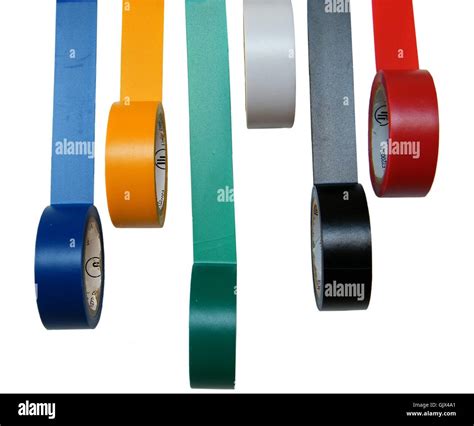 colour insulation rubber tape Stock Photo - Alamy