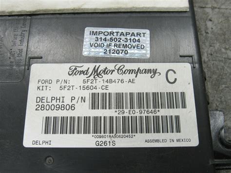 05 Freestar Monterey BCM Multifunction Body Control Module 5F2T 14B476