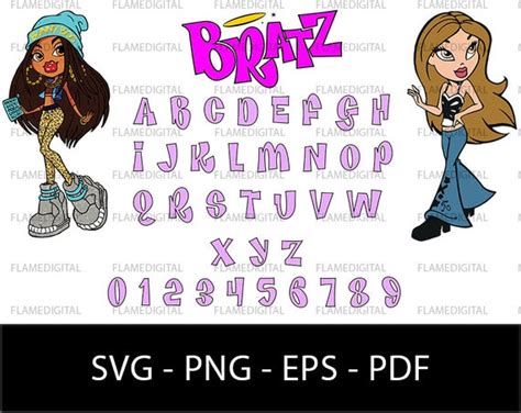 Bratz Font Bratz Alphabet Bratz Svg Bratz Cutfile Fashion Etsy