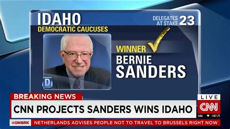 Cnn Projects Bernie Sanders Wins Idaho Cnn Video