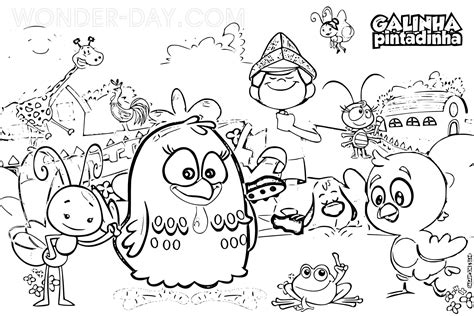 Dibujos De Galinha Pintadinha Para Colorear Wonder Day Dibujos Para