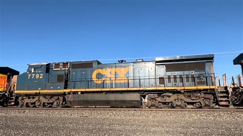 Bnsf Leading Nb H Sladen With Surprised Csx Dash Eight Unit