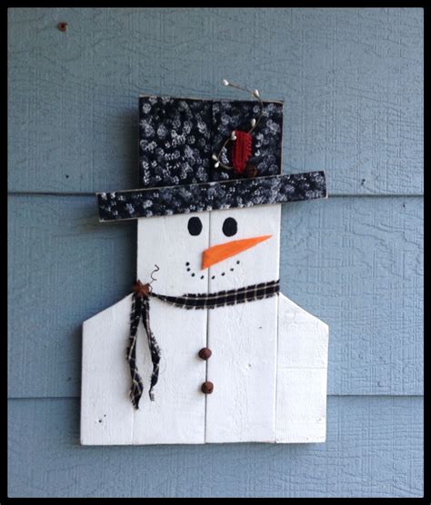 Snowman Pallet Fence Fence Picket Snowman