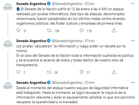 El Senado De La Naci N Sufri Un Ciberataque Con Robo De Informaci N Tn