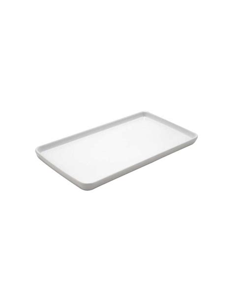 Bandeja Rectangular De Melamina Lisa De 10 X 5 5 Pulgadas Color Blanco