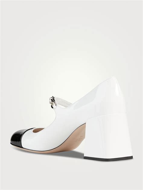 Miu Miu Patent Leather Mary Jane Pumps With Chain Strap Holt Renfrew