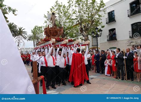 Semana Santa Easter Sunday in Nerja, Andalusia, Spain Editorial Image ...