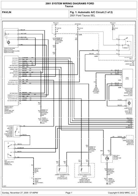 05 Ford Taurus Wiring Diagram Wiring Diagram