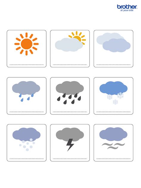 Weather Symbols Worksheet 1 en | PDF