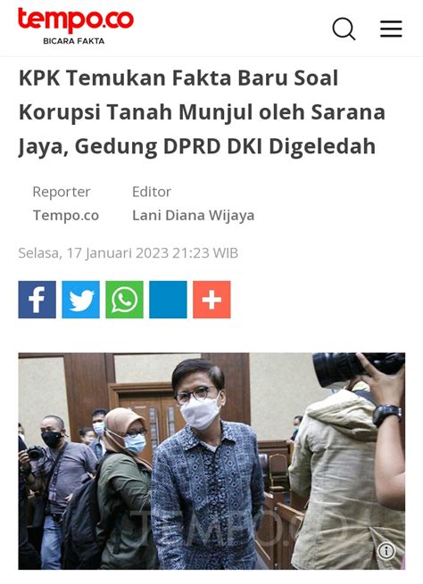 Indowfofficial On Twitter Kpk Temukan Fakta Baru Soal Korupsi Tanah