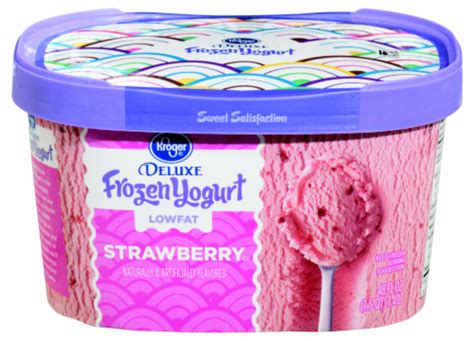 Kroger® Deluxe Lowfat Strawberry Frozen Yogurt, 48 fl oz - King Soopers