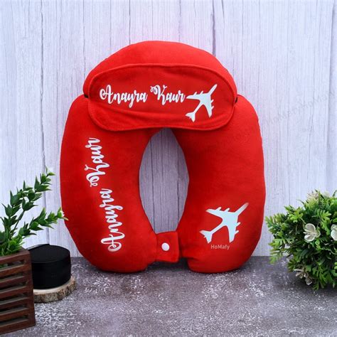 Customized Travel Neck Pillow And Eye Mask Set Travel Combo