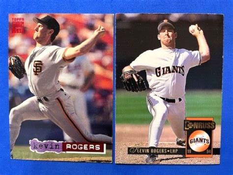 Mlb Kevin Rogers 1994 Topps Stadium Club And 1994 Donruss Baseball