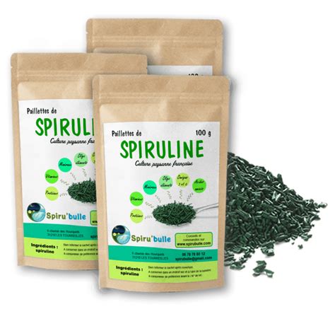 Sachets De G De Spiruline En Paillettes Spirubulle