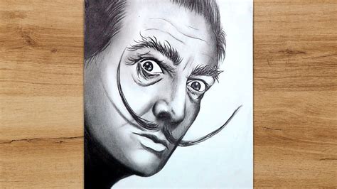 How To Draw Salvador Dali Step By Step With Pencil Salvador Dali