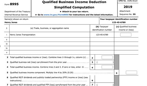 Irs Form 8995 Walkthrough Qbi Deduction Simplified 57 Off