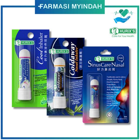 Hurix S Nasal Inhaler 2ml Cool Coldaway SinusCare Shopee Malaysia