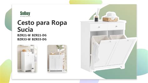 Sobuy Cesto Para Ropa Sucia Armario De Ba O Muebles De Ba O