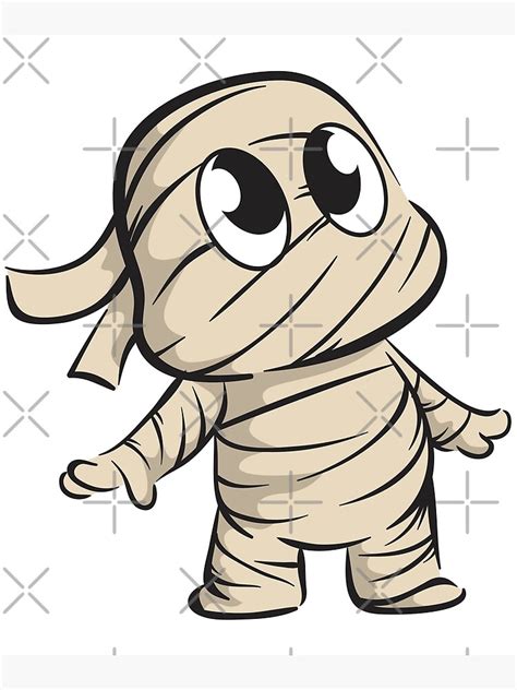 "Cute Halloween Mummy Cartoon" Poster for Sale by laoukil | Redbubble