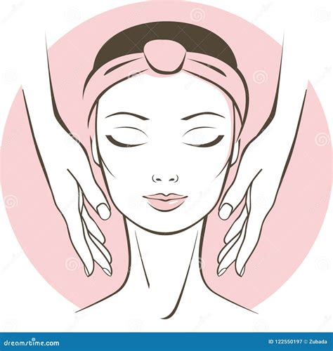 Female Face Treatment In Spa Salon Stock Vector Illustration Of Eyes