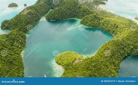 Aerial View Of Sugba Lagoon Siargao Philippines Stock Image Image