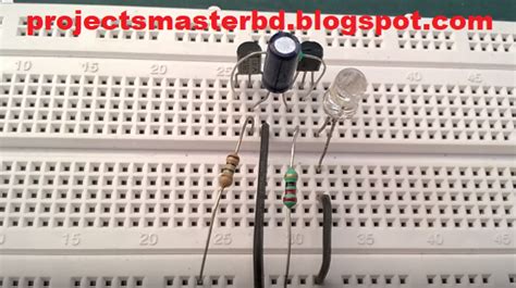 Simple Flashing Led Circuit Using Transistors Projectmaster