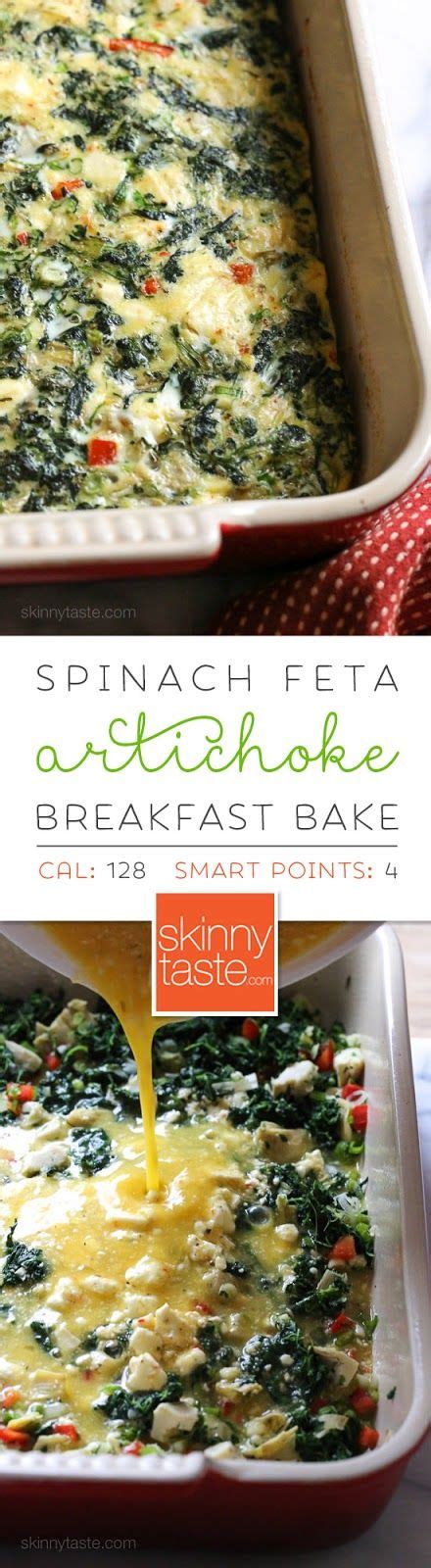 Spinach Feta And Artichoke Breakfast Bake Breakfast Brunch Recipes Brunch Recipes Recipes