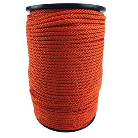 10mm Orange Braided Polypropylene Bondage Rope 250 Metre Reel