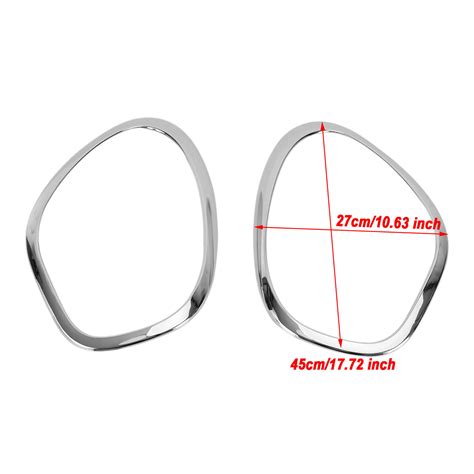 X Lunettes Bague Garniture De Phare Chrome Pour Mini Cooper R