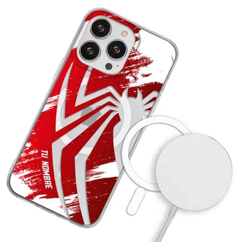 Funda Para IPhone Magsafe Spiderman Logo Personalizada Meses Sin