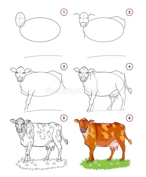 C Mo Dibujar Una Vaca Linda P Gina Educativa Para Ni Os Ilustraci N