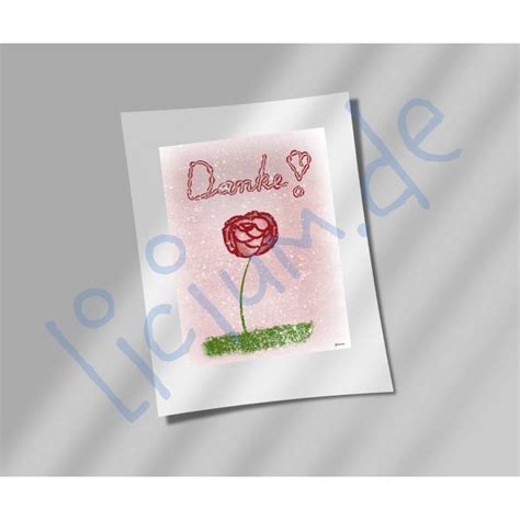 Danke Karte Mit Blume Download Png Und Pdf Datei