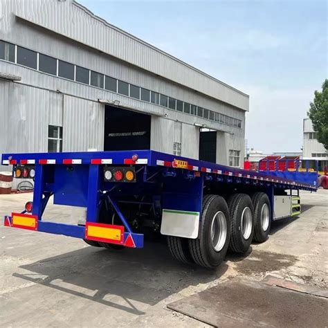 3 Axles Air Suspension Container Truck Tralier With Container Flatbed